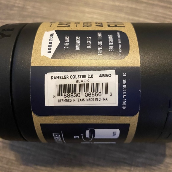 YETI RAMBLER®
12 OZ COLSTER 2.0 CAN COOLER. Black. - Picture 6 of 6